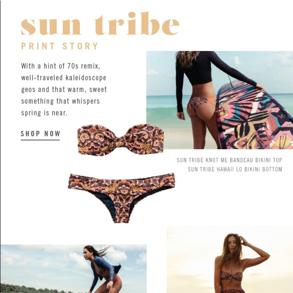 🌊Billabong Multi Print Bandeau 👙Top & Hawaii Lo - Picture 6 of 9